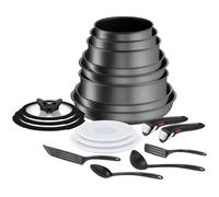 Tefal Ingenio Daily Chef On, Set de 20 piezas, Apilable, Revestimiento Antiadherente, Mango extraíble, Compatible con inducción