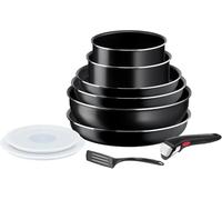 Tefal Ingenio Easy On - Juego de 3 Sartenes 22/24/26 cm + 2 Cazos 16/18 cm + Wok 26 cm + Mango extraíble + 3 Accesorios No apto inducción, antiadherentes, Thermo-signal