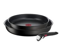 Tefal Ingenio Eco Resist, Set Sartenes 3 piezas, 22/26 cm, Antirrayaduras, Aluminio, Inducción