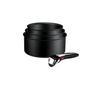 Tefal Ingenio Excellence+ Cazos de 16/18/20 cm, Apilable, Revestimiento Antiadherente, Mango Extraíble, Total Compatibilidad
