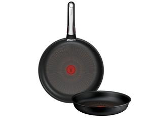 Tefal Ingenio Excellence+, Set de 3 piezas, Sartenes 24/28 cm, Mango extraíble, Apilable, Antiadherente, Inducción, Compatible