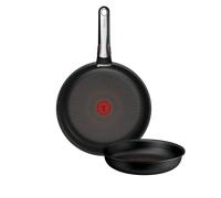 Tefal Ingenio Excellence+, Set de 3 piezas, Sartenes de 22/26 cm, Mango ingenio, Apilable, Antiadherente, Inducción