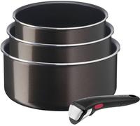 Tefal Ingenio L15091, juego de freidoras, color marrón, aluminio, revestimiento de titanio, color , indicador de temperatura