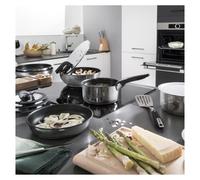 Tefal Ingenio Preference L97306, sartén universal, acero inoxidable, acero inoxidable, revestimiento de titanio, indicador de temperatura, desmontable