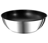 Tefal Ingenio Preference L9737702 - Sartén wok para inducción, acero inoxidable, revestimiento antiadherente, apilable, apta para lavavajillas, fabricada en Francia L9737702, color gris