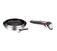 Tefal Ingenio Preference On - Juego de 2 Sartenes + Mango extraíble e intercambiable & Mango Ingenio L98632 - extraíble 3 puntos de fijación con la sartén, permite hasta 10 kg
