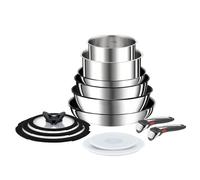 Tefal Ingenio Preference On, Set de cocina 13 piezas + 2 Mangos extraíbles, Acero inoxidable 18/10, Revestimiento antiadherente, Inducción