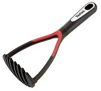 Tefal Ingenio- Prensapatatas con tope de silicona, diseño curvo para prensado eficaz, mango ergonómico, apto para lavavajillas, fácil de usar y almacenar, rojo y negro, K20712