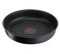 Tefal Sartén grill Ingenio L8584004 26 cm, inducción, antiadherente, apilable, negro