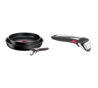 Tefal Ingenio Unlimited On - Juego de 2 Sartenes + Mango extraíble & Mango Ingenio L98632 - extraíble 3 puntos de fijación con la sartén, permite hasta 10 kg