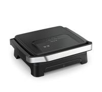 Tefal Inicio Classic GC271810 - Parrilla 2 en 1 de contacto y para paniniga, 2000 W, diseño compacto, carcasa de acero inoxidable, bandeja colectora de zumo, placas antiadherentes, color negro