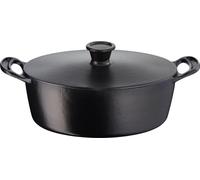 Tefal Jamie Oliver E21254, 4,64 litros, ovalada, negra, hierro fundido, hierro fundido, cerámica, halógena, placa sellada, gas, inducción