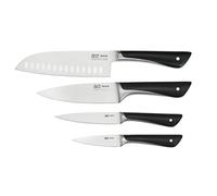 Tefal - Juego 4 cuchillos Jamie Oliver - Santoku 16,5/Chef 15/Universal 12/Pelador 9 cm- Acero 18/10