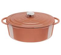 Tefal Cacerola de hierro fundido esmaltado LOV E2600604 con tapa, ovalada 34 cm 7,2 L
