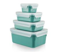Tefal MasterSeal Fresh, Set de 4 Herméticos, Plástico, Conservación de Alimentos, 100 % Hermético, Verde