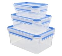 Tefal Envases herméticos Masterseal – Set 3 piezas rectangular Azul 0,55/1/2,3 L K3028912