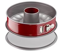 TEFAL Moule a savarin Delibake en acier - O 25 cm - Rouge et gris - Avec charniere