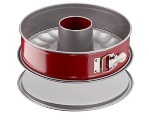 TEFAL Moule a savarin Delibake en acier - O 25 cm - Rouge et gris - Avec charniere