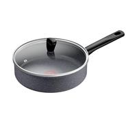 Tefal Natural On - Guisera de 24 cm con revestimiento mineral muy resistente, Thermo-Signal, Thermo-Fusion, forma profunda, todo tipo de cocinas, apto para horno