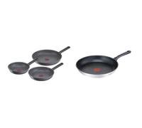 Tefal Natural On - Juego 3 sartenes 20/24/28 cm con revestimiento mineraL & Daily Cook - Sartén baja de 20 cm con revestimiento resistente, duradero y seguro