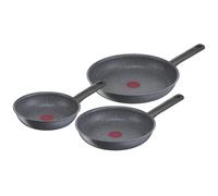 Tefal Natural On - Juego 3 sartenes 20/24/28 cm con revestimiento mineral muy resistente, Thermo-Signal, Thermo-Fusion, forma profunda, apto todo tipo de cocinas, inducción, apto para horno