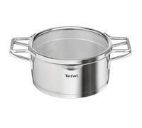 Tefal Nordica, Cacerola 20 cm, Acero inoxidable premium, Tapa Colador, Sostenibilidad, Inducción