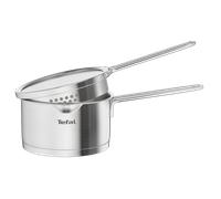 Tefal Nordica, Cazo 16 cm, Tapa colador, Acero inoxidable premium, Sostenible, Inducción