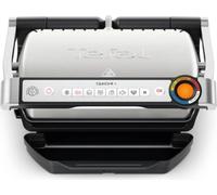 Tefal OptiGrill + GC718D10, color , acero inoxidable, forma rectangular, con botones, superficie de 600 cm², dimensiones de 300 x 200 mm, 1 zona de cocción