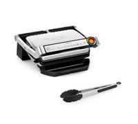 Tefal OptiGrill + GC718D10, color , acero inoxidable, forma rectangular, con botones, superficie de 600 cm², dimensiones de 300 x 200 mm, 1 zona de cocción