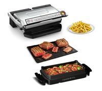 Tefal Optigrill + XL, Parrilla inteligente, 9 programas automáticos, Bandeja de horneado, Superficie de Cocción 40x20 cm