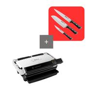 Tefal Pack Grill: Optigrill ELITE XL + Set 3 cuchillo ICE FORCE