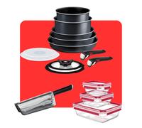 Tefal Pack Ingenio So'Light – 11 piezas con cuchillo chef Ever Sharp y 3 herméticos Masterseal