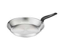 Tefal Primary sin revestimiento - Base gruesa - 30 cm - Acero inoxidable | Sartén de cocina de acero inoxidable para agarrar carne y verduras. Base gruesa para una cocción homogénea