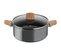 Tefal Renew - Cacerola (24 cm, revestimiento antiadherente cerámico, ecológico, reciclado, cocina saludable, termo-Signal, utensilio seguro, fabricado en Francia, todos los fuegos, incluida inducción