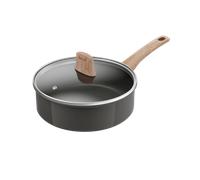 Tefal Renew Sartén guisera 24 cm + tapa de cristal Revestimiento cerámico antiadherente Cuerpo de aluminio 100% reciclado Thermo-Signal Compatible con inducción