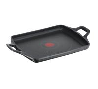 Tefal Robusto, Plancha 26x32 cm, Aluminio fundido, Retención de calor, Revestimiento antiadherente, Negro