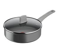 Tefal - Sartén (24 cm, tapa de cristal, inducción, revestimiento antiadherente cerámico, Eco-diseñado, reciclado, cocción sana, termo-Signal, fabricado en Francia, Renew On C4273232