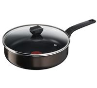 Tefal - Sartén de 24 cm + tapa, todos los fuegos excepto inducción, revestimiento antiadherente, fabricado en Francia, Easy Cook&Clean B5543202