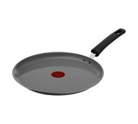 TEFAL - Sartén para crepes (28 cm, inducción, revestimiento cerámico, Eco-diseñado, reciclado, cocción sana, termo-Signal, fabricada en Francia, Renew C4253913, gris