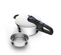 Tefal Olla a presión Secure Trendy P2580402 - 4 L, 5 niveles de seguridad, acero inoxidable