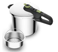 Tefal Secure Trendy P2584402 Inox-Negro-Verde - Olla A Presión 8L