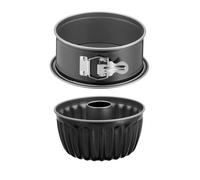Tefal Set de 2 Moldes para Hornear, Molde Bundt de 16 cm + Molde Desmontable de 18 cm, Para Freidora de Aire, Fácil Desmoldado, Óptima difusión del calor