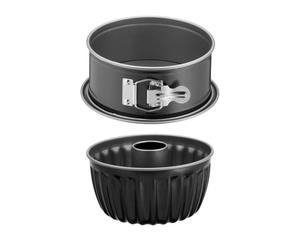 Tefal Set de 2 Moldes para Hornear, Molde Bundt de 16 cm + Molde Desmontable de 18 cm, Para Freidora de Aire, Fácil Desmoldado, Óptima difusión del calor