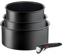 TEFAL Set de utensilios de cocina Ingenio Ultimate, modelo L7649453 - Juego de 4 piezas, ollas multiusos de 16-20 cm, revestimiento antiadherente, mango desmontable, distribución uniforme del calor, c