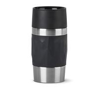 Tefal - Taza isotérmica (0,3 L, aislamiento de doble pared, mantenimiento de bebidas calientes 3h, frescas 6h, acero inoxidable, revestimiento de silicona, Travel Mug Compact N2160110