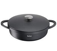 TEFAL Trattoria E21872 - Sartén honda (28 cm, apta para horno, apta para todo tipo de fuegos, con tapa de fundición, antiadherente, buena retención del calor, apta para todo tipo de fuegos)