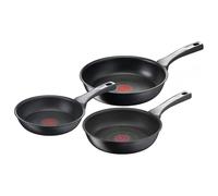 Tefal Sartenes Unlimited On – Juego de 3 (20/24/28 cm), Inducción, Titanio, Thermo-signal