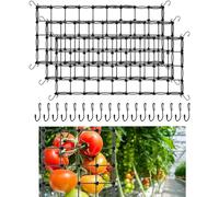 Tefola 3 redes de enrejado para tienda de cultivo, malla elástica de 60 x 120 cm, soporte para plantas trepadoras, enrejado para plantas, flexible para cultivo, malla