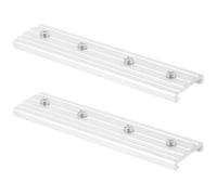 TEHAUX 2 Piezas Conector de Riel Extensible de Aleación de Aluminio para Cortinas, Fácil Instalación y Conexión sin Costuras, Adecuado para Rieles de Ventana Salediza en Hogares