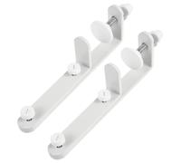 TEHAUX 2 Piezas Soportes para Tableros Perforados Conector de Escritorio | Panel Escritorio Organizador Pared, Soporte de Fijación para Tablero Perforado, Fácil Instalación
